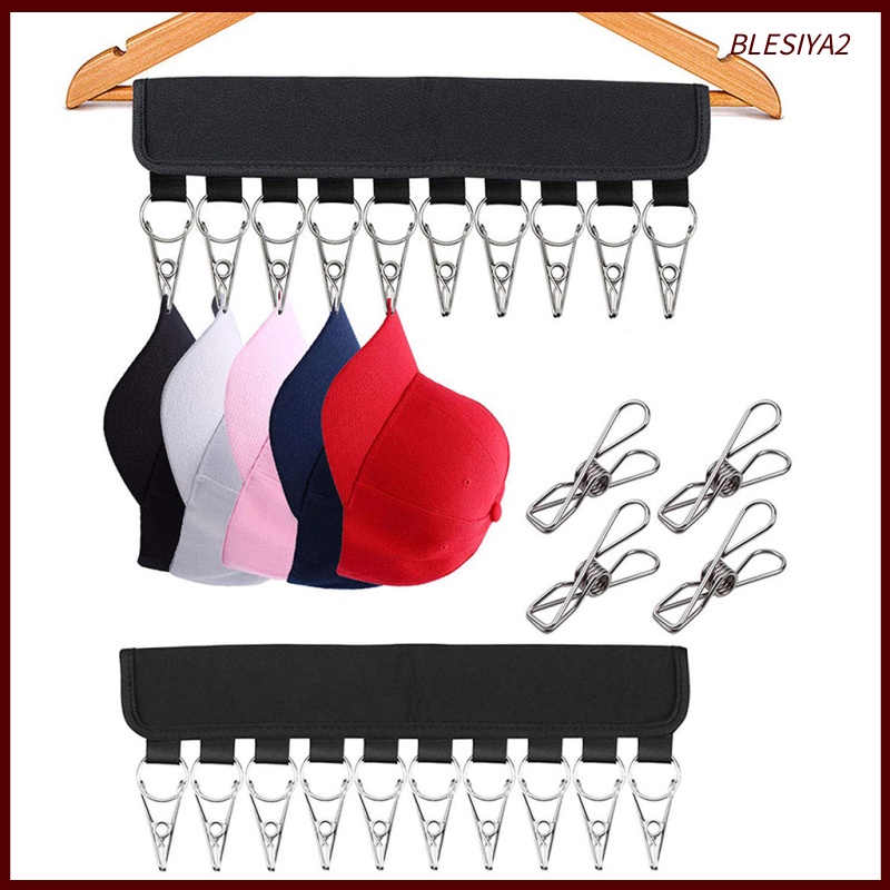 [Bresiya2] Set 2 Túi Đựng Kẹp Mũ Bằng Kim Loại Nhẹ Sắp Xếp Gọn Gàng Cho Phòng