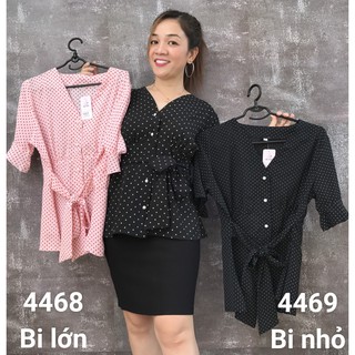 Sale áo big size peplum bi nhỏ sơ mi công sở 4468