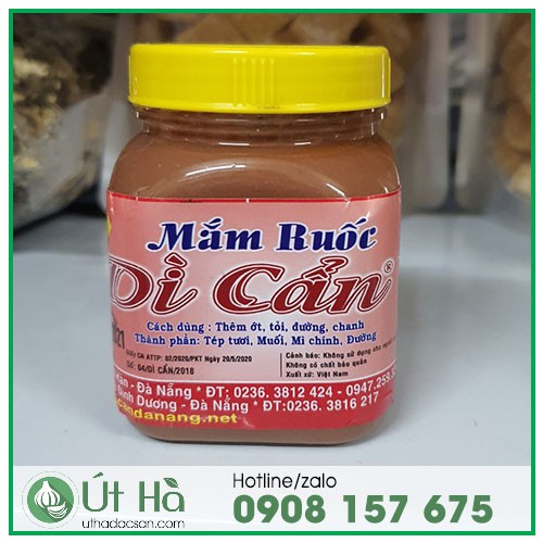 Mắm Ruốc Dì Cẩn Đặc Sản Nổi Tiếng Đà Nẵng Hủ 200gr Thơm Ngon Hảo Hạng - Út Hà Đặc Sản