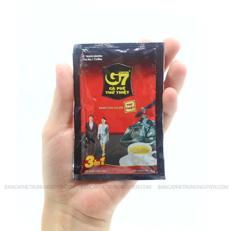 Cà phê G7 3in1 hòa tan Bịch 50 gói vuông