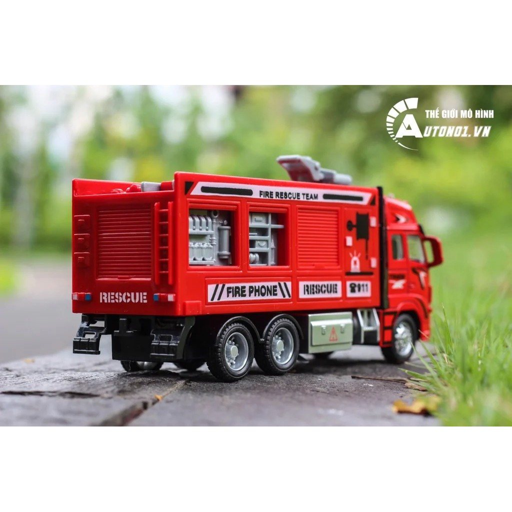 MÔ HÌNH XE CỨU HỎA VÒI RỒNG RED 1:38 TRUCK MODEL 6761