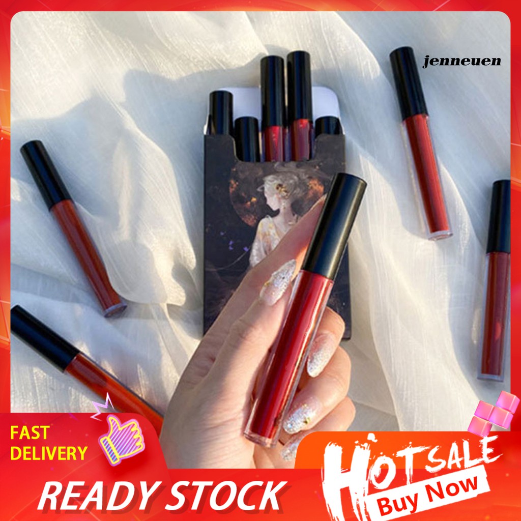 Bộ 5 son lỳ lâu trôi không dính cốc màu thời trang cho nữ