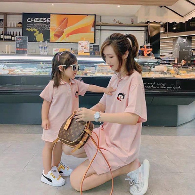 Bán sỉ váy polo mẹ và bé
