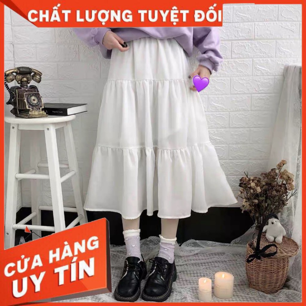 Chân Váy Nữ 🦋 Chân váy Vintage 2 lớp Siêu Xinh 2 màu 🦋 47 | BigBuy360 - bigbuy360.vn
