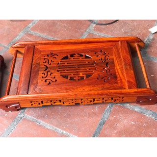 Khay trà gỗ cuốn thư