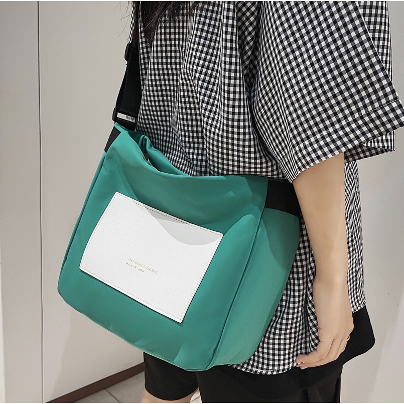 Túi Đeo Chéo Nylon Sức Chứa Lớn Thời Trang Hàn Quốc Cho Nữ