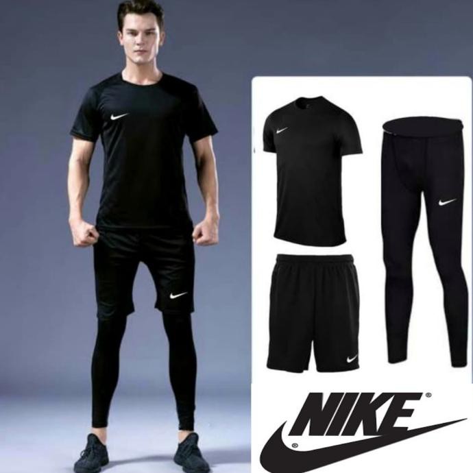 Nike Bộ Áo Thun + Quần Thể Thao Bóng Đá Năng Động Cá Tính