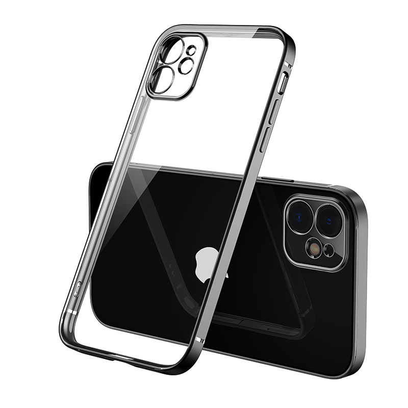 Ốp điện thoại trong suốt TPU viền mạ sang trọng cho điện thoại iPhone 7 8 Plus XS Max XR 11 Pro Max SE 2020 12 | BigBuy360 - bigbuy360.vn