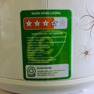Nồi cơm điện Kangaroo KG378 1.8L
