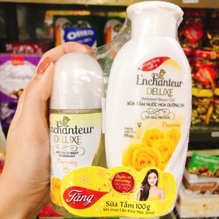 LĂN KHỬ MÙI ENCHANTEUR CHARMING 50ML TẶNG SỮA TẮM 100G