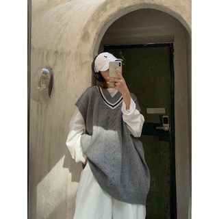 Áo gile len đẹp cổ tim