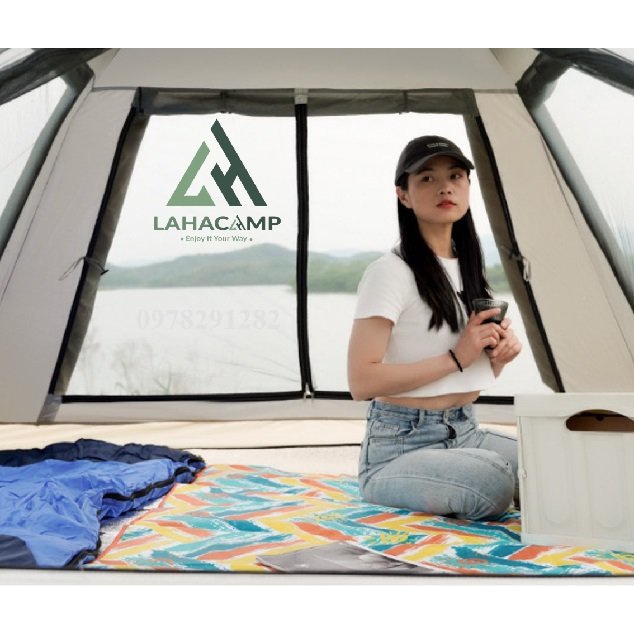 Lều tự bung 4-6 người 4 cửa to thoáng, mẫu nâng cấp năm nay
