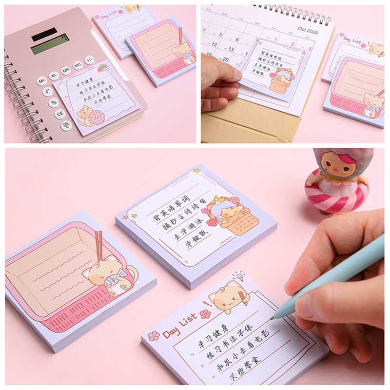 Set 80 Giấy Ghi Chú Hình Mèo Xinh Xắn Đáng Yêu