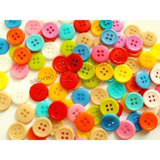 Khuy nhựa, cúc nhựa, khuy áo tròn đủ màu 1.5cm