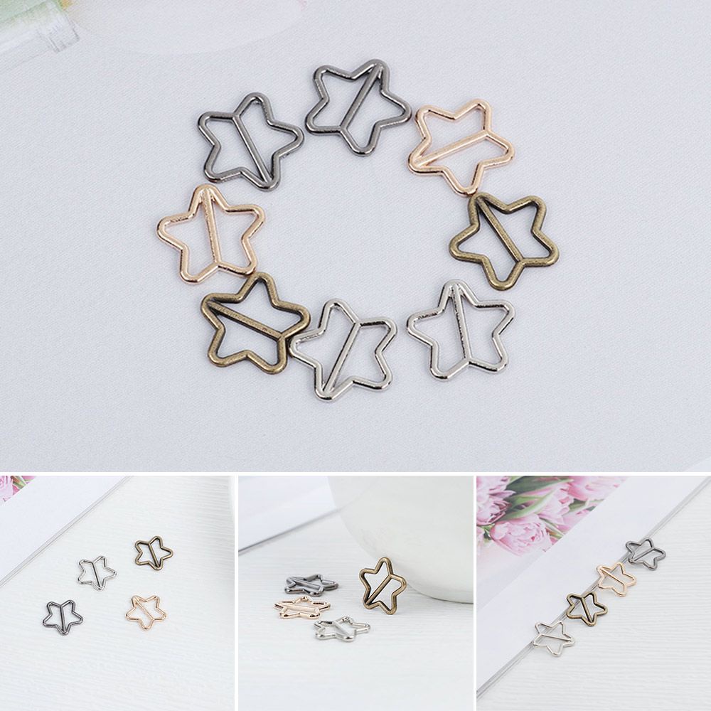 20 Nút khóa ngôi sao nhỏ 7mm chất lượng cao 4 màu phụ kiện cho nhà búp bê DIY