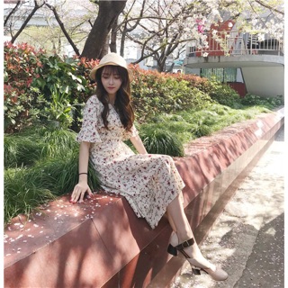 Đầm ulzzang hoa nhí tay lỡ