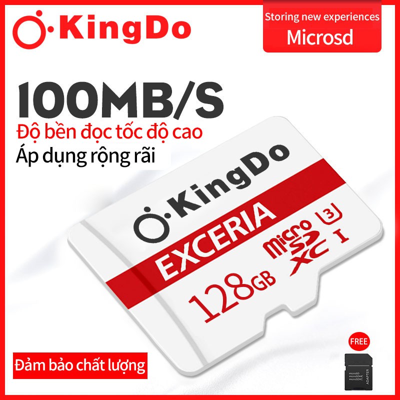 [Mua 1 tặng 1] Thẻ nhớ MicroSDHC UHS-I U1 128GB/64GB 100MB / s- cho máy ảnh và điện thoại (trắng)