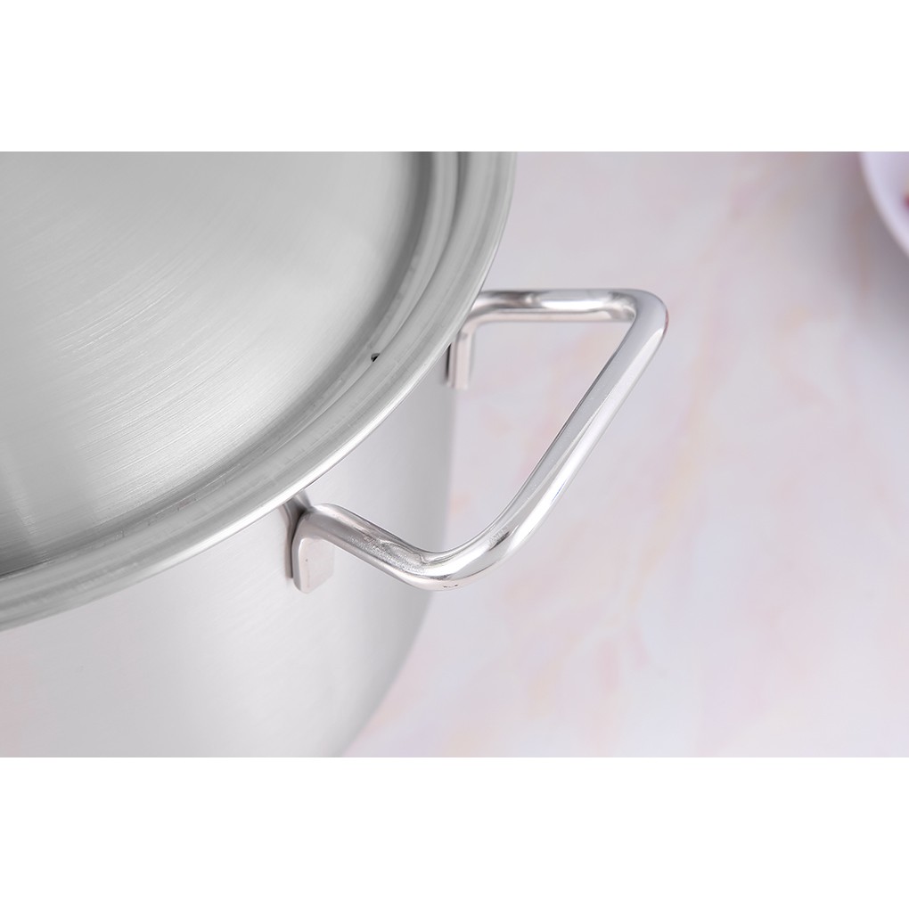 Nồi luộc gà inox 430 Fivestar H.T cook 1 đáy bếp từ nắp inox ( 26cm / 28cm / 30cm / 32cm )