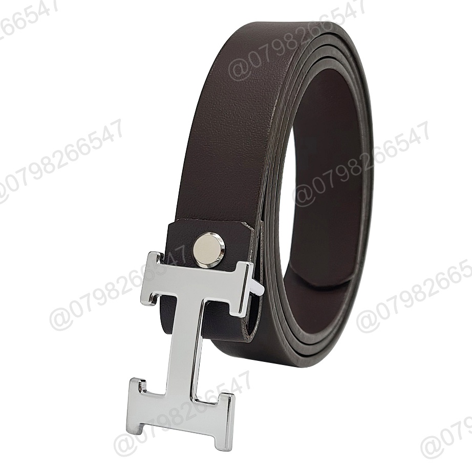 Thắt lưng nam trẻ em DHM-336 | Đầu khoá búp chữ H trắng bản nhỏ 2.3cm | Bảo hành 12 tháng