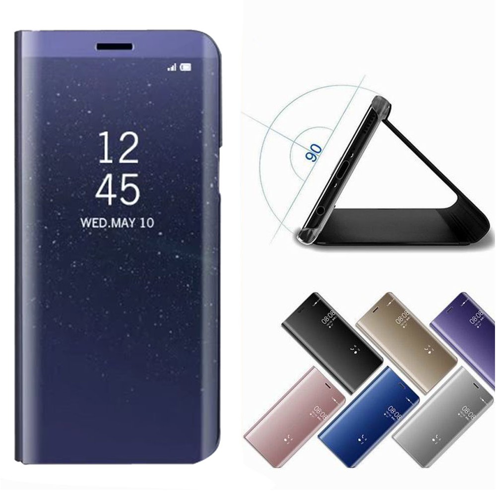 Bao Da Tráng Gương Thời Trang Cho Samsung Galaxy J3 J5 J7 Pro 2017 Đứng