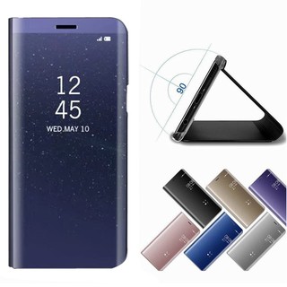 Ốp điện thoại mạ điện nắp gấp mặt gương thông minh cho Xiaomi Redmi Note 10 10s 9s 9pro 9promax 9 8pro 8t 8 7 7pro