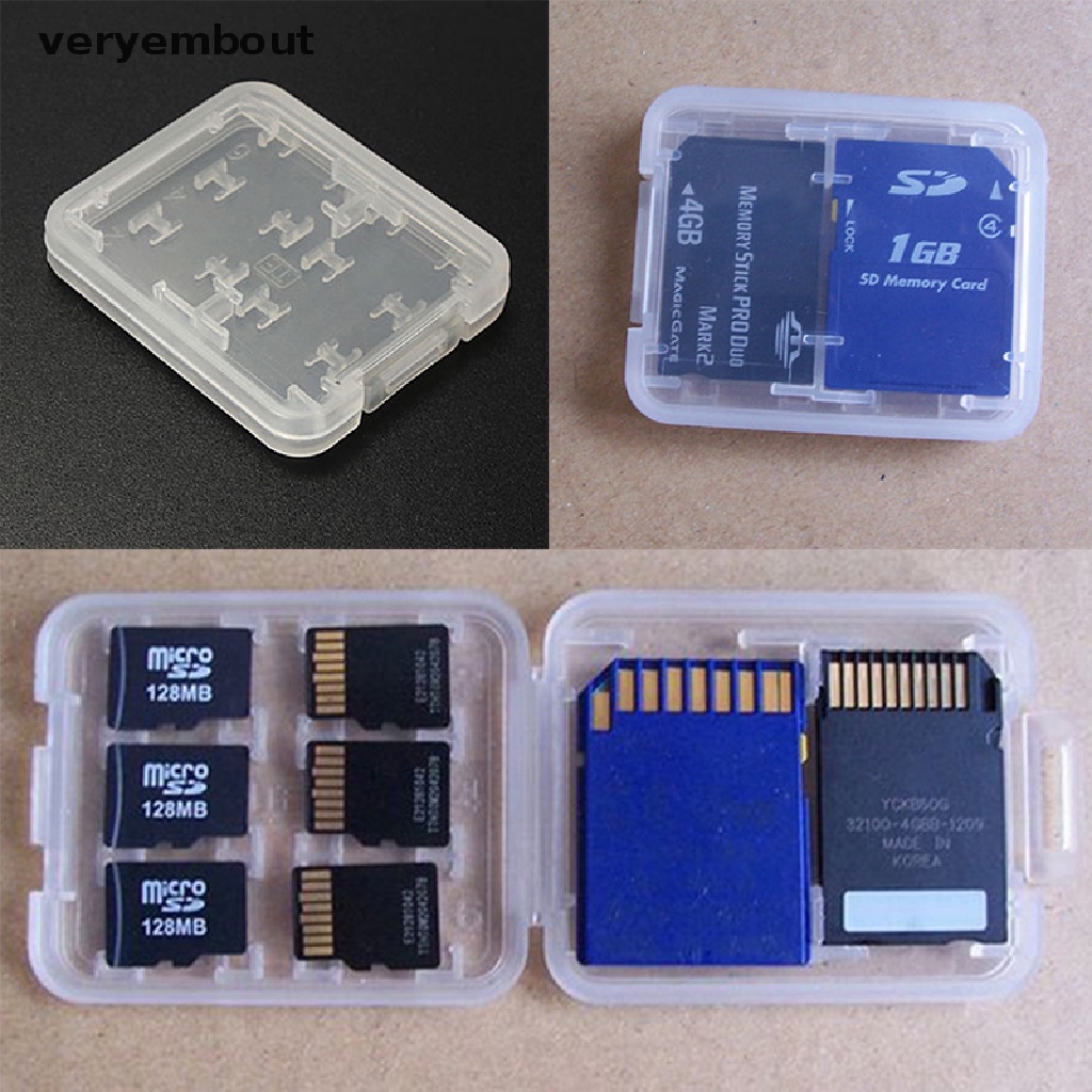 ut 8 Slots Micro SD TF SDHC MSPD Memory Card Protecter Box Storage Case Holder n