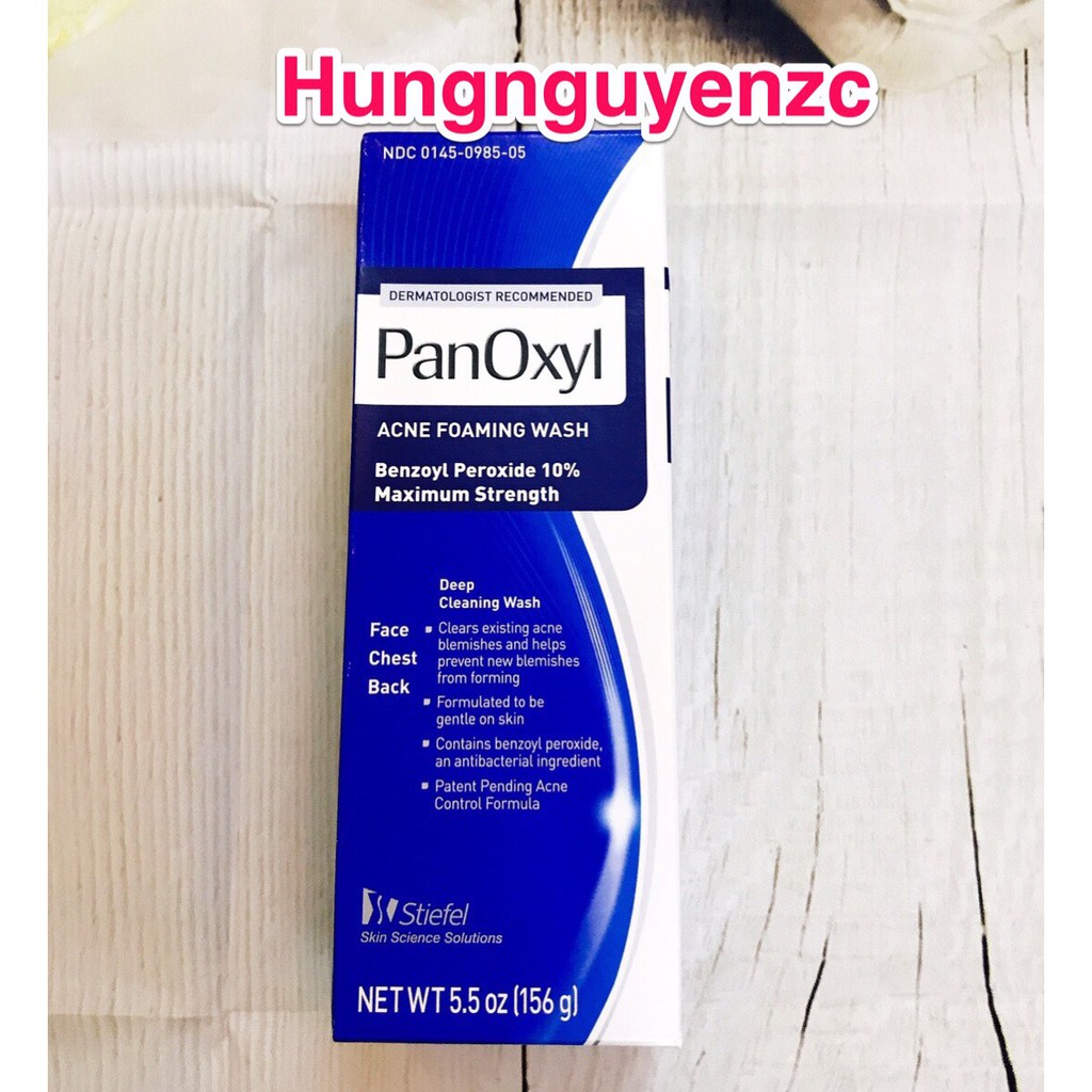 Sửa rửa mặt PanOxyl Acne Foaming Wash 10% Benzoyl Peroxide 162ml