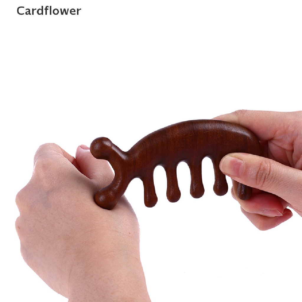 &lt; Cardflower &gt; Lược Mát Xa Da Đầu / Vai / Cổ Răng Thưa Chống Tĩnh Điện