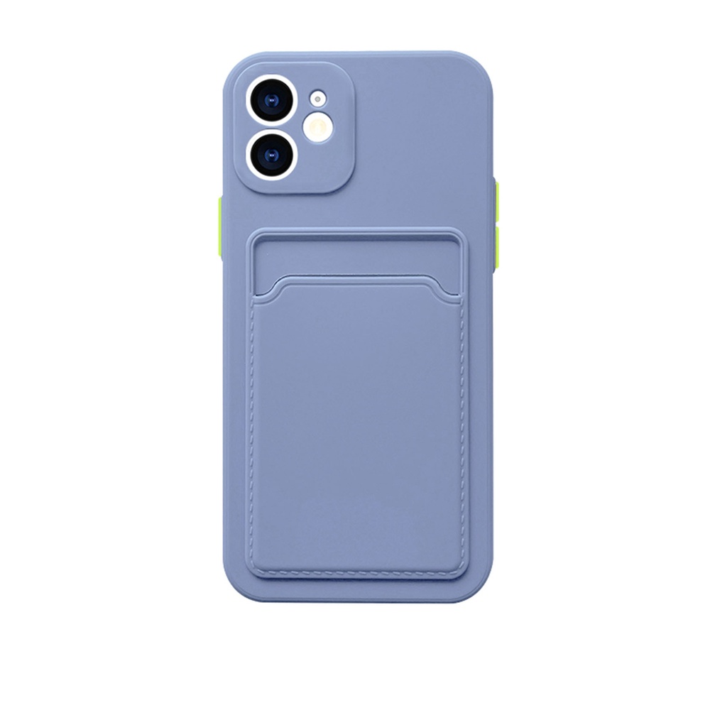 Ốp điện thoại silicon mềm có ngăn đựng thẻ thời trang sang trọng cho Iphone 12 11 Pro Max 7 8 Plus X Xs Xr Se 2020
