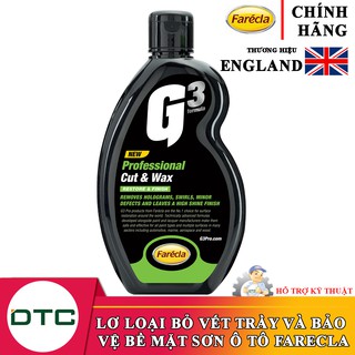 Lơ loại bỏ vết trầy và bảo vệ bề mặt sơn ô tô chuyên dụng G3 Pro Cut & Wax 500ml