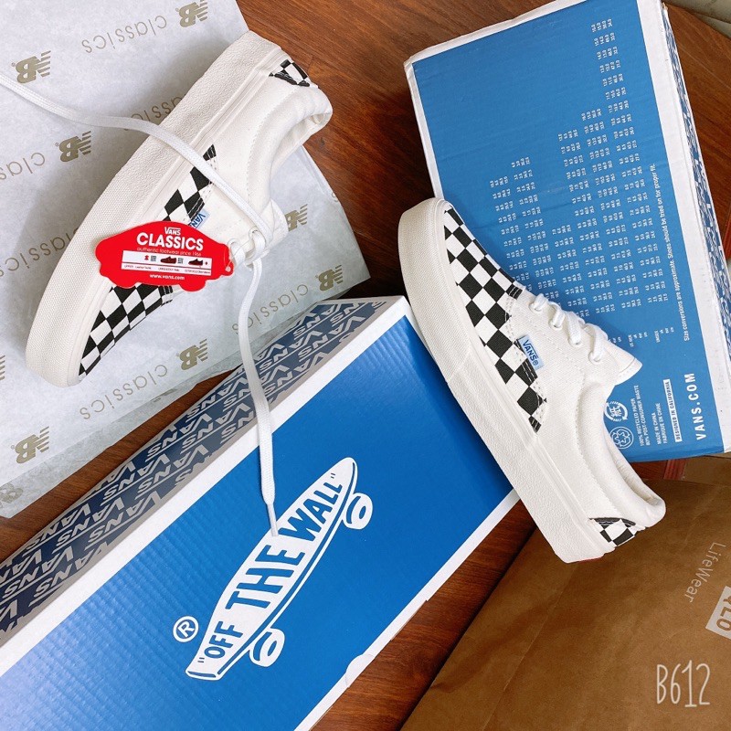 123 Giầy vans caro buộc dây 1:1 ( full box + free ship )