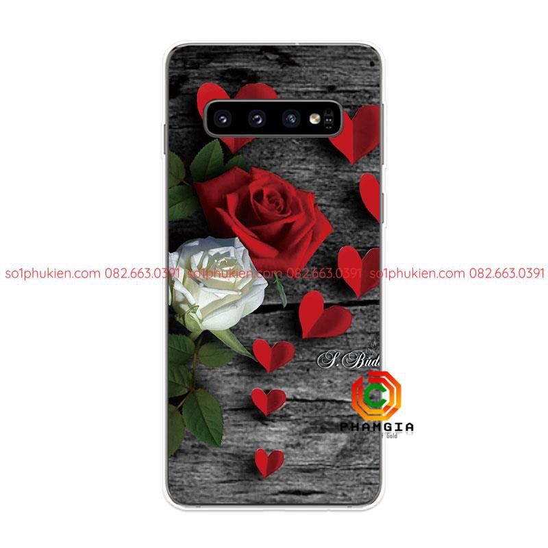Ốp Lưng dẻo in hình đẹp Samsung Galaxy S9 S9+ S10 S10+ Plus S10e Lite Hoa hồng đẹp