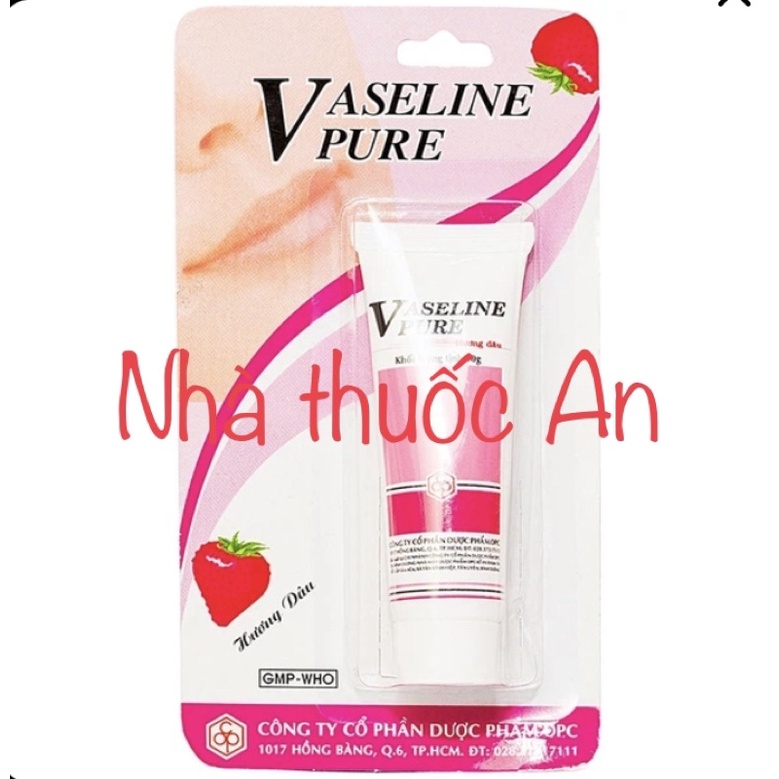 (chọn loại) Vaselin dâu dưỡng khô môi tube 10gr