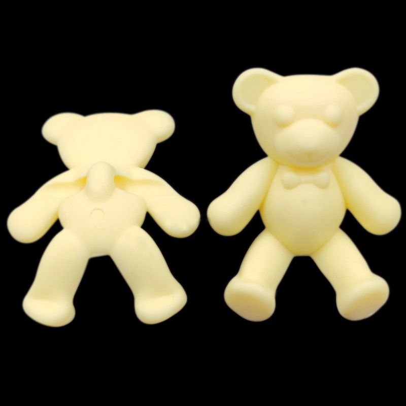 Bộ 2 Hạt Nhựa Hình Gấu 33x30mm Nhiều Màu Sắc