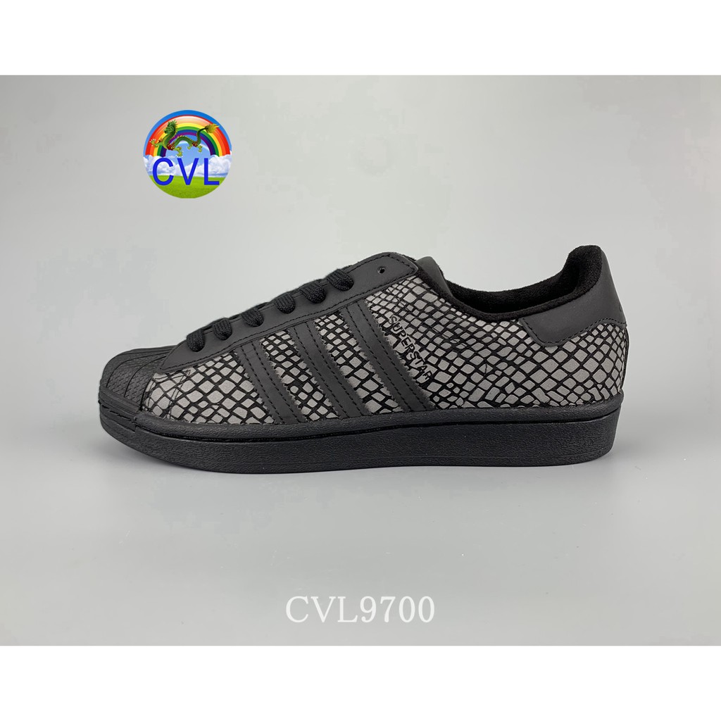 Adidas Superstar X Atmos R-snk Fy6014 Luminous Black Snake Print Super Fashionable Men's And Women's Sports Shoes