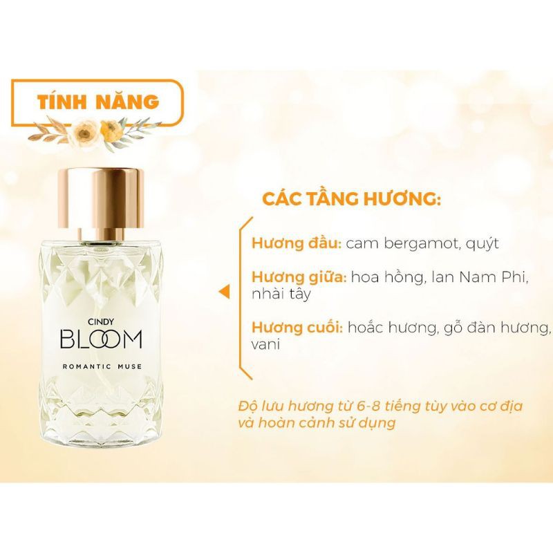 (4 mùi) Nước hoa CINDY BLOOM 50ml