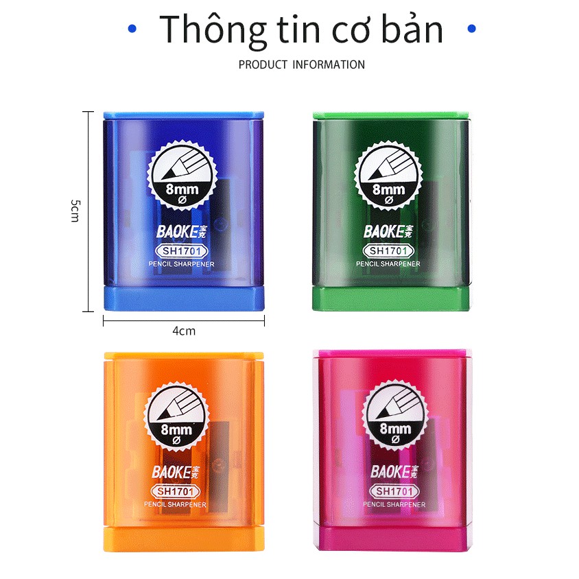 Hộp 24 Cái Chuốt Gọt Bút Chì-BAOKE/SG1701