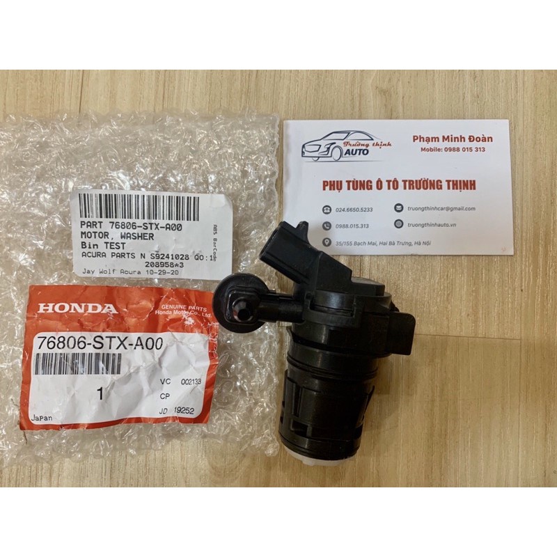 Mô tơ bơm nước rửa kính Honda Acura mdx 2007-2011 (mô tơ phun nước rửa kính trước sau, máy bơm nước phụt nước rửa kính)
