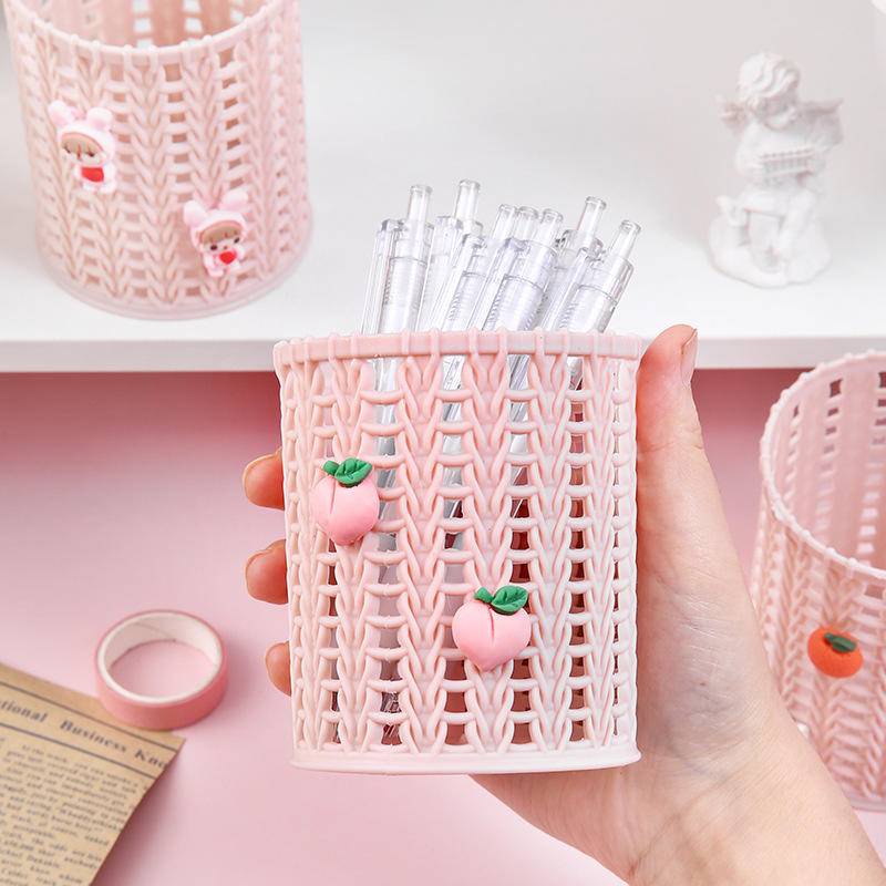 ⭐ iLado ⭐ Hộp bút trong suốt Ống đựng bút thùng đựng hàng dệt hộp văn phòng phẩm hộp đựng bút trong s hộp bút trong kệ văn phòng phẩm để bàn kệ đựng văn phòng phẩm hộp nhựa đựng