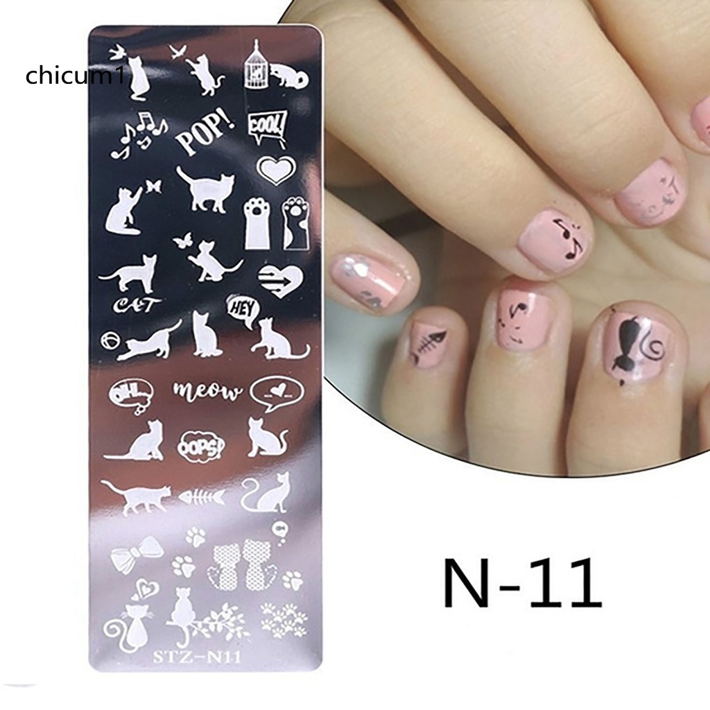 [Hàng mới về] Khuôn in họa tiết/ Bút đánh bóng móng tay hai đầu tiện dụng