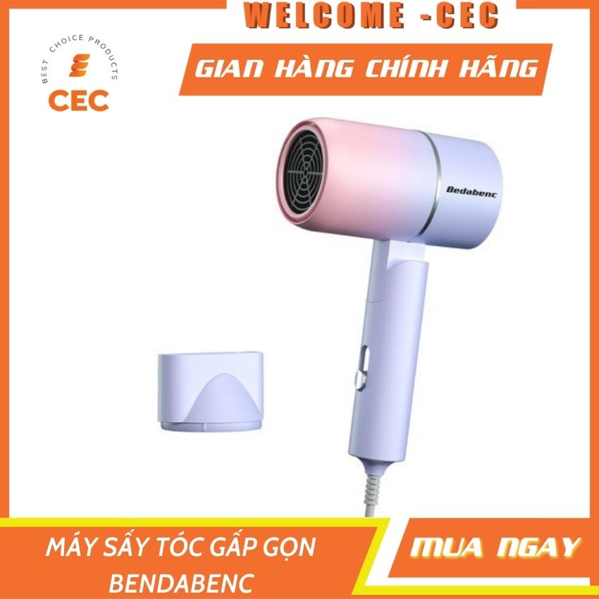 Bendabenc - Máy sấy tóc mini gấp gọn tạo kiểu tóc chuyên nghiệp công suất lớn 1000w BD07 [CEC Store]