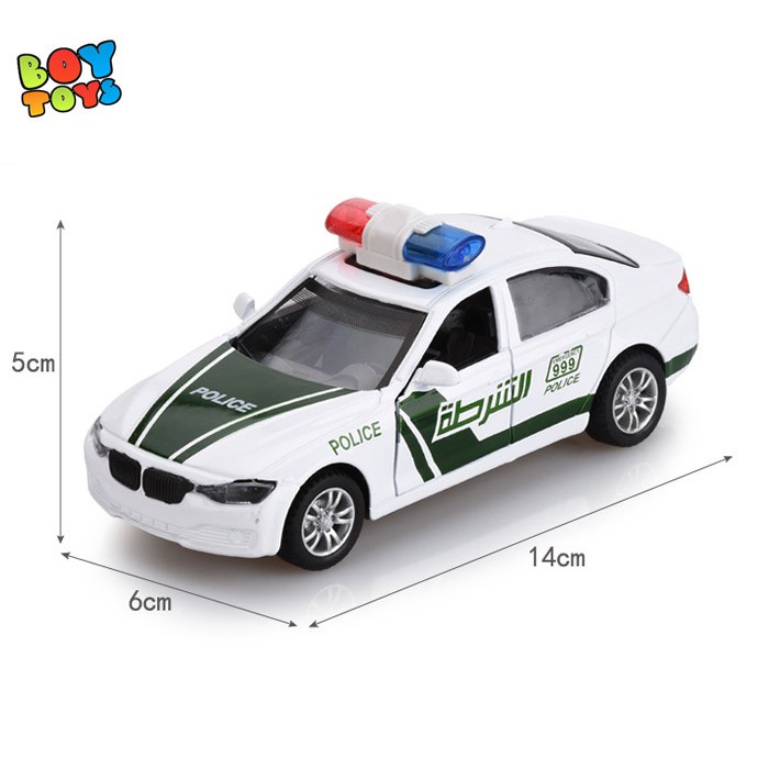 Bộ đồ chơi mô hình xe cảnh sát hợp kim 1:32 có nhạc và đèn cho bé thỏa sức vui chơi