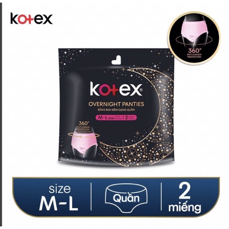 Combo 10 Băng Vệ Sinh Kotex dạng quần vừa vặn chống tràn 360