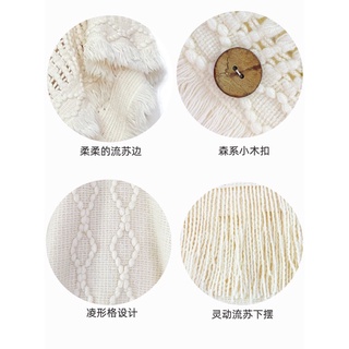 [SẴN ĐEN, KEM] Áo len choàng boho (bohemian)