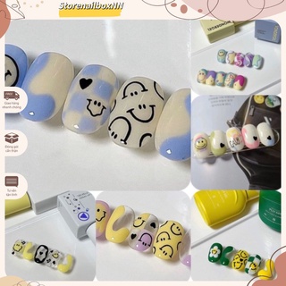 Nailbox ,10 móng úp thiết kế vẽ mặt cười.