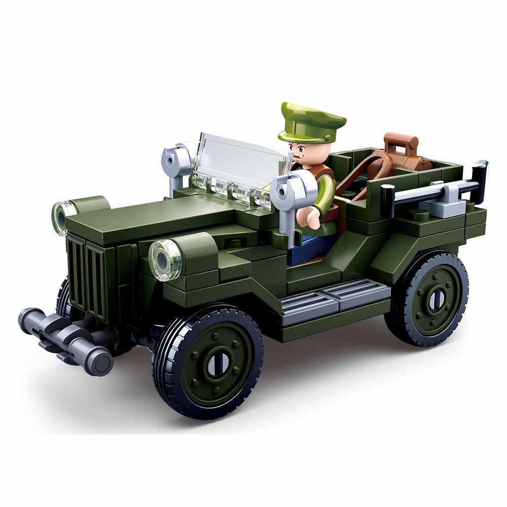 Mô Hình Xe Jeep Quân Đội Tự Lắp Ráp GAZ-67 Cho Bé