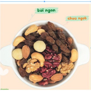 Mix Nuts 6 hạt không vỏ (Nướng chín dậy vị giòn ngon) date 2022
