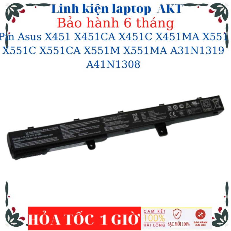 Pin Laptop Asus X451 X451CA X451C X451MA X551 X551C X551CA X551M X551MA A31N1319 A41N1308