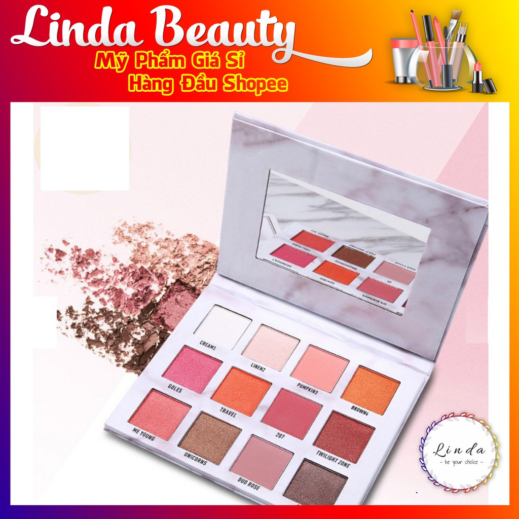 Bảng phấn mắt Lameila 12 màu vỏ trắng phiên bản mới hàng nội địa Trung | BigBuy360 - bigbuy360.vn