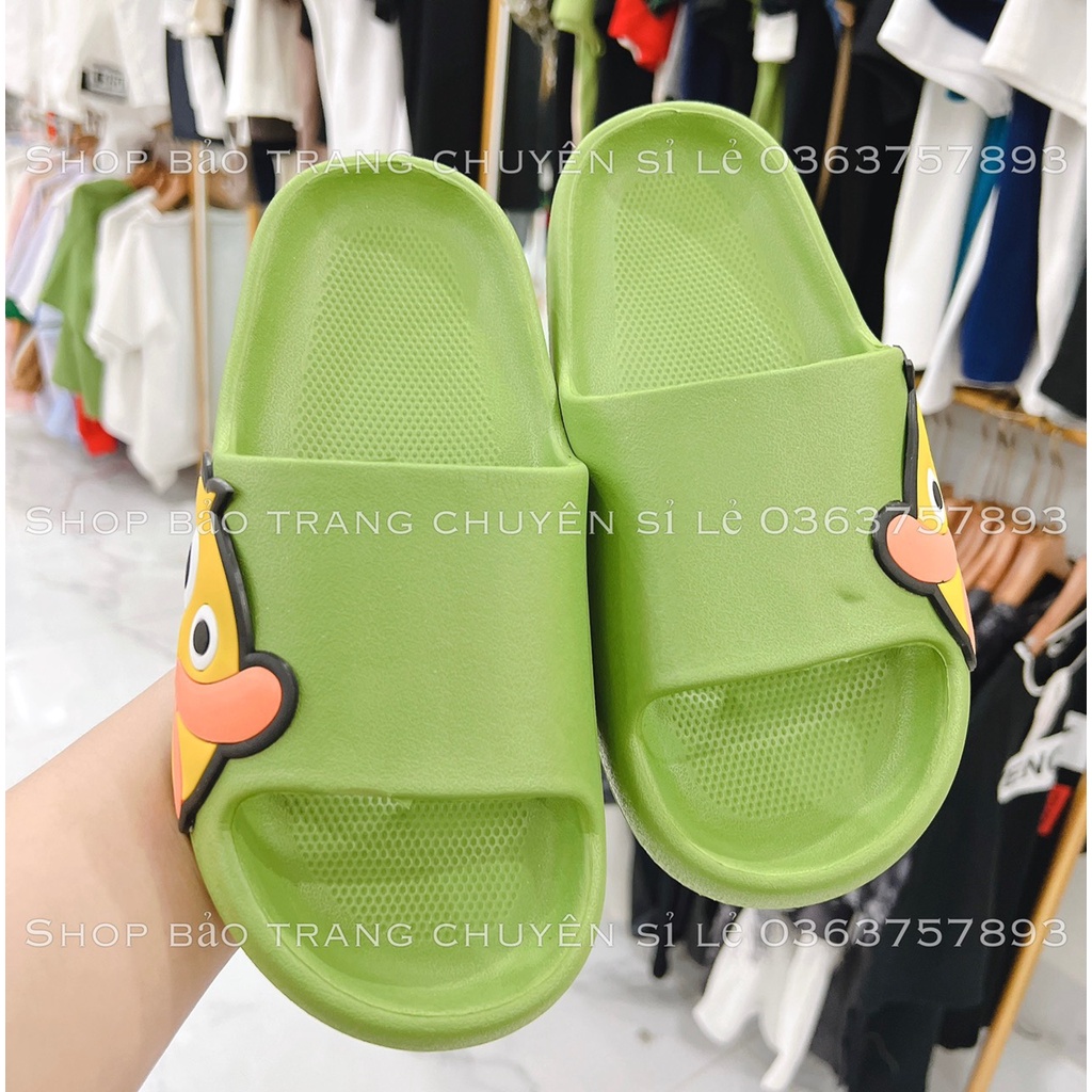 Dép Quai Ngang Bánh Mì Hình Vịt Đúc Đế Bằng Siêu Nhẹ, Êm Chân, Chống Trượt Hình Cute Cho Nữ